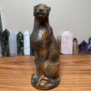 Money Agate Leopard Crystal Figurine